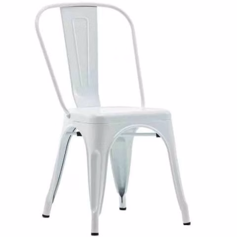 Silla para bar Tolix blanco (EM501B) (fija)