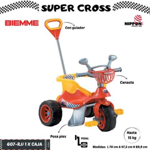 Tricycle with super cross guide