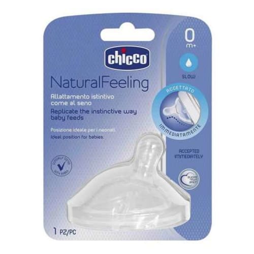 Tetina silicon slow flow chicco natural feeling 0m+