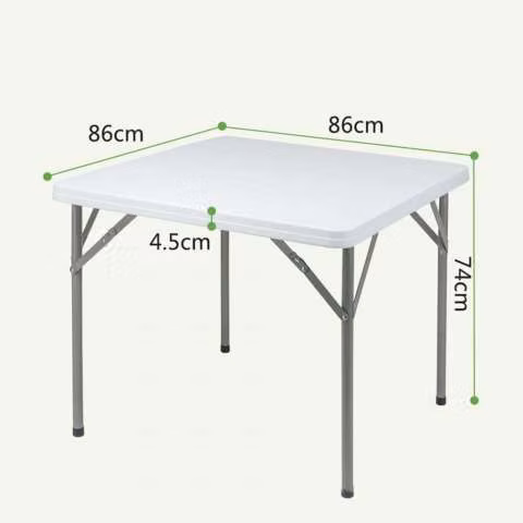 Mesa plegable cuadrada 86x86 para 4 sillas