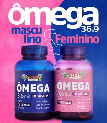 VIDEIRA7 Omega masculino y femenino en capsulas de 1.000 mg