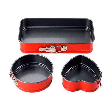 Bandeja de torta kit 3-pcs antiaderente s418