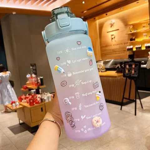 Botellón para agua 2 litros con stickers