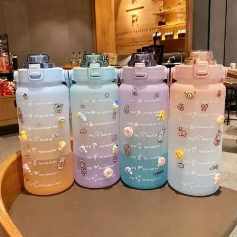 Botellón para agua 2 litros con stickers