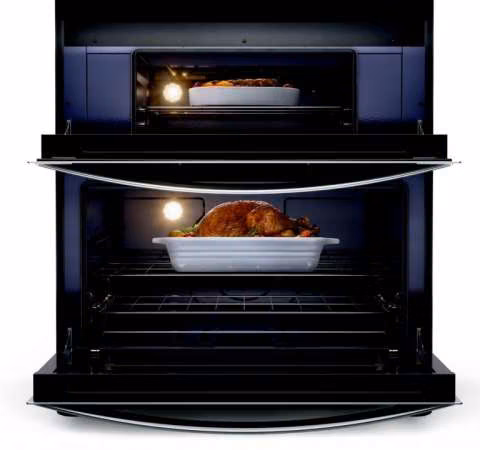 Cocina 5 hornallas inox doble horno Whirlpool