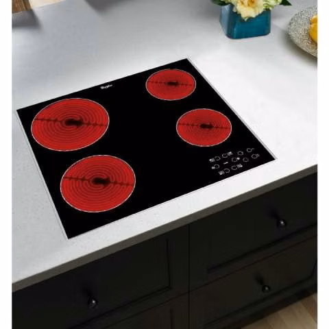Anafe eléctrico vitrocerámico 4 hornallas panel touch Whirlpool AKT8090LX