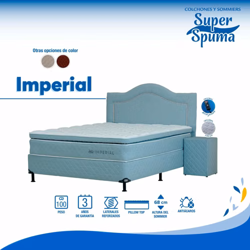 Somier imperial 1,40 x 1,90 soporta 100k superspuma - Imagen 2