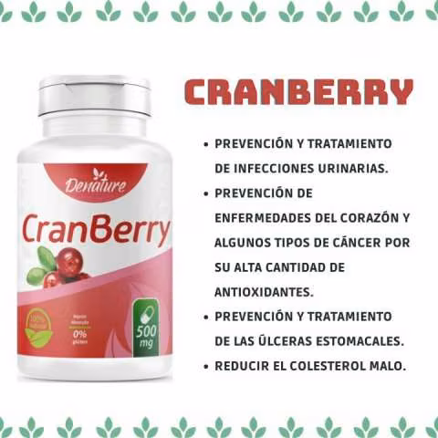 Denature cranberry en cápsulas de 500 mg