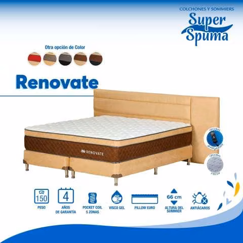 Sommier Renovate 180x200 cm soporta 150 kilos SuperSpuma - Imagen 3