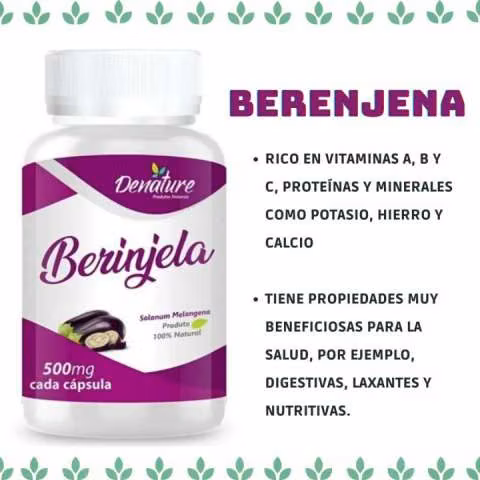 Denature berinjela solanum melongena cápsulas 500 mg