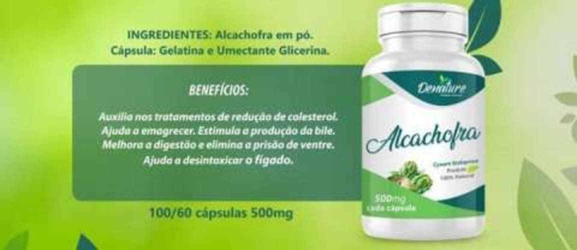 Suplemento Denature alcachofa cápsulas 500 mg