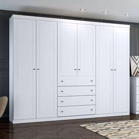 Ropero 6 puertas americano henn blanco hp abba - Imagen 3