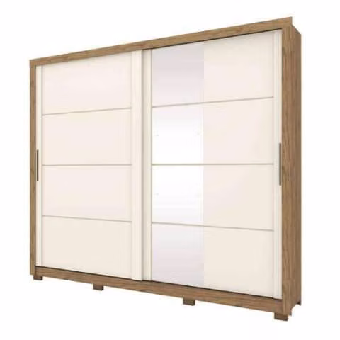Ropero 2 puertas corredizas palace henn rustico|off white abba - Imagen 3