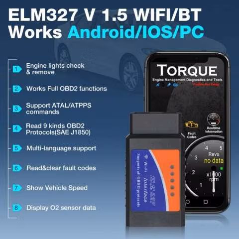 Scanner diagnóstico OBD2 ELM327 V1.5 Bluetooth - Imagen 3
