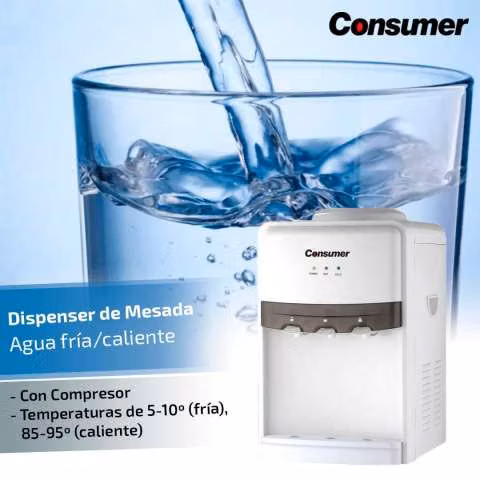 Bebedero de mesa blanco frío caliente Consumer