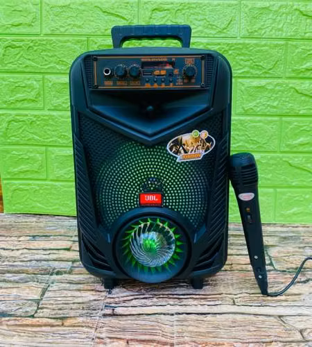 Parlante karaoke JBL 8 pulgadas con luces y micrófono de regalo - Imagen 2