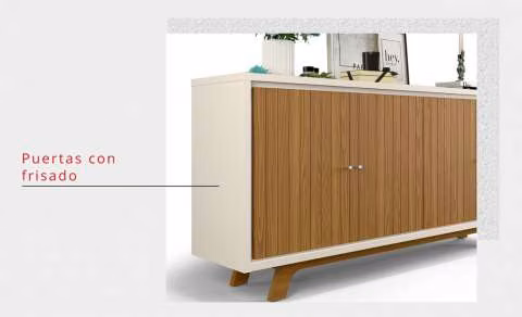 Mueble para sala Buffet Brize Carvallo off white Abba - Imagen 2