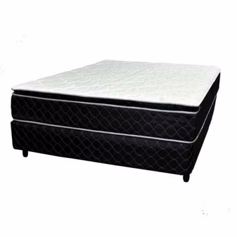 Base y colchón somier koala dormilon negro pillow top 140x190 - Imagen 2