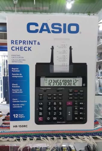 Casio Calculator with HR8 150RC Tike Printer