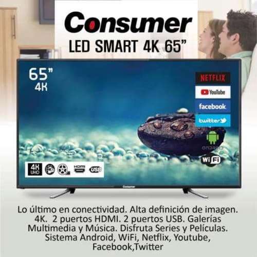 Tv consumer 65 pulgadas smart 4k