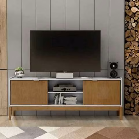 Rack para tv hasta 60 pulgadas BF Finestra off white freijo