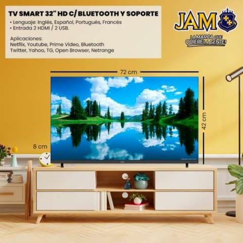 Smart TV JAM de 32 pulgadas ULTRASLIM-32FCS