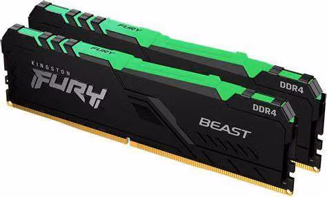 Memoria ddr4 16gb 3200 kingston hyper x fury beast rgb