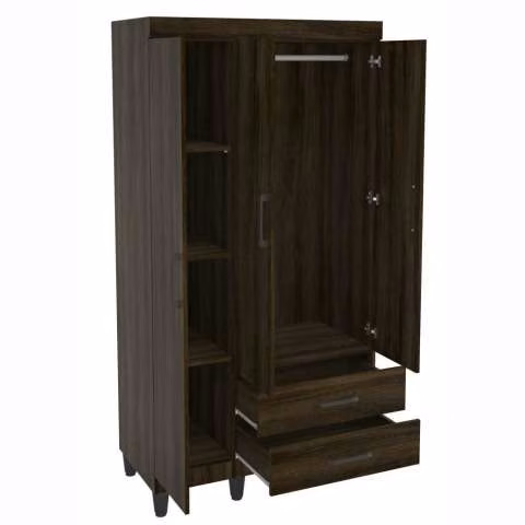 Ropero politorno Anhembi 3 puertas 2 cajones  - Imagen 2