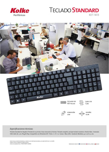 Black standard kolke keyboard