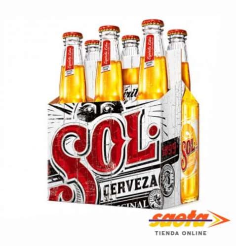 Cerveza Sol 330cc pack de 6 unidades