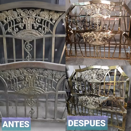 "pulido de bronce y cobre antiguo", "restauración de artículos antiguos", "limpieza profesional de metales"