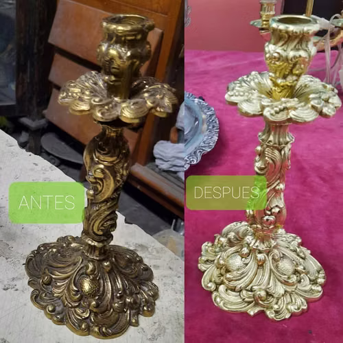 "pulido de bronce y cobre antiguo", "restauración de artículos antiguos", "limpieza profesional de metales"