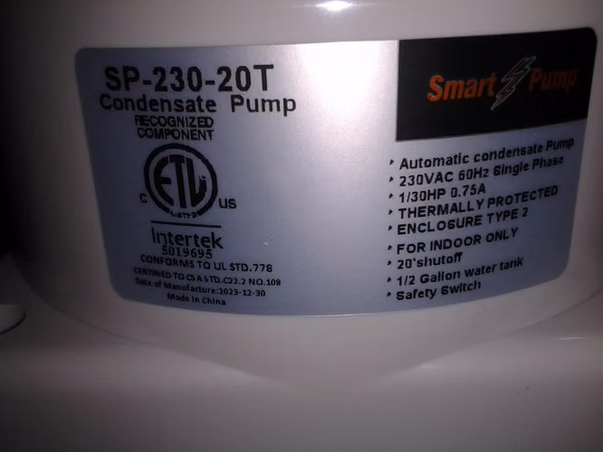 BOMBA DE CONDENSADO 220v SMART ELECTRIC