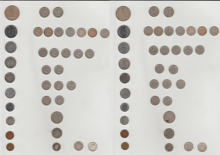 Proof Set de Monedas de Plata 1954 y Monedas de El Salvador