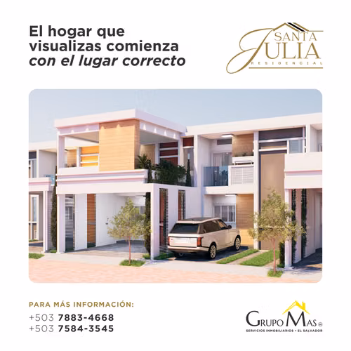 Casas en venta en Residencial Santa Julia, Km 116, Carretera ByPass Usulután