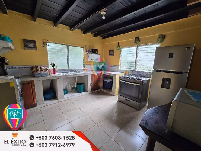 VENDO RANCHO FRENTE AL MAR DE DOS NIVELES EN COSTA AZUL, SONSONATE