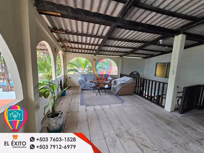 VENDO RANCHO FRENTE AL MAR DE DOS NIVELES EN COSTA AZUL, SONSONATE
