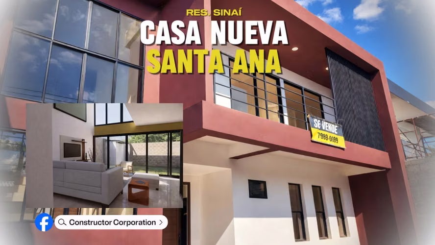Amplia y Moderna Casa a Estrenar en Santa Ana: A 2 mins. de Pricesmart