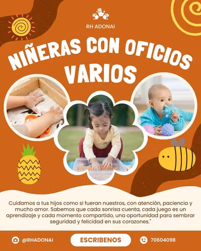 NIÑERA CON OFICIOS DOMESTICOS BASICOS