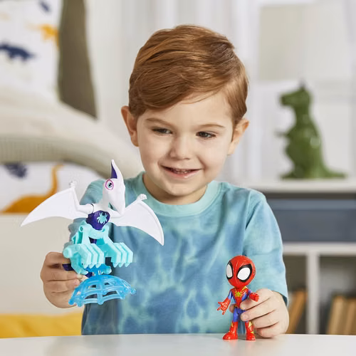 Spidey and his Amazing Friends Marvel Dino-Webs Ghostasaurus & Spidey. - Imagen 2