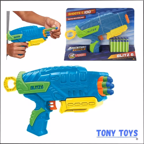 Blitz 6 Dardo Bláster(Compatible con NERF).