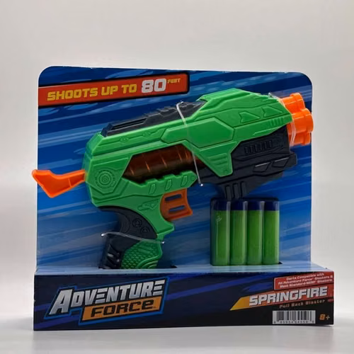 Springfire Lanzador Dardo Bláster dispara hasta 80 pies(Compatible con NERF). - Imagen 2