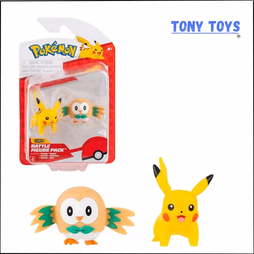 Pokémon Battle Figure 2 Pack Rowlet + Pikachu.
