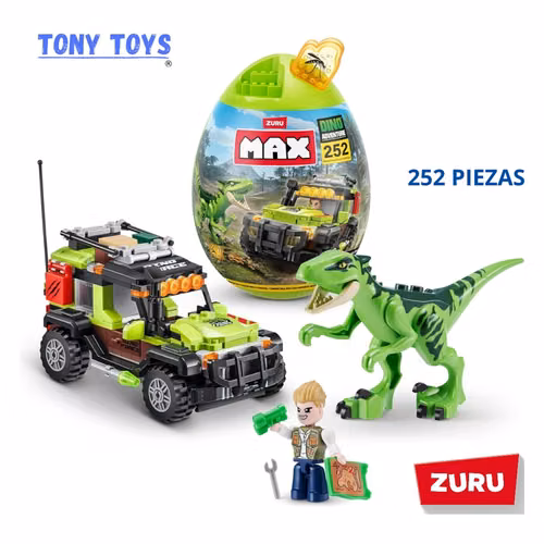 Bloques de Construcción ZURU Max (Compatible con LEGO) Dino Adventure 233 Piezas.
