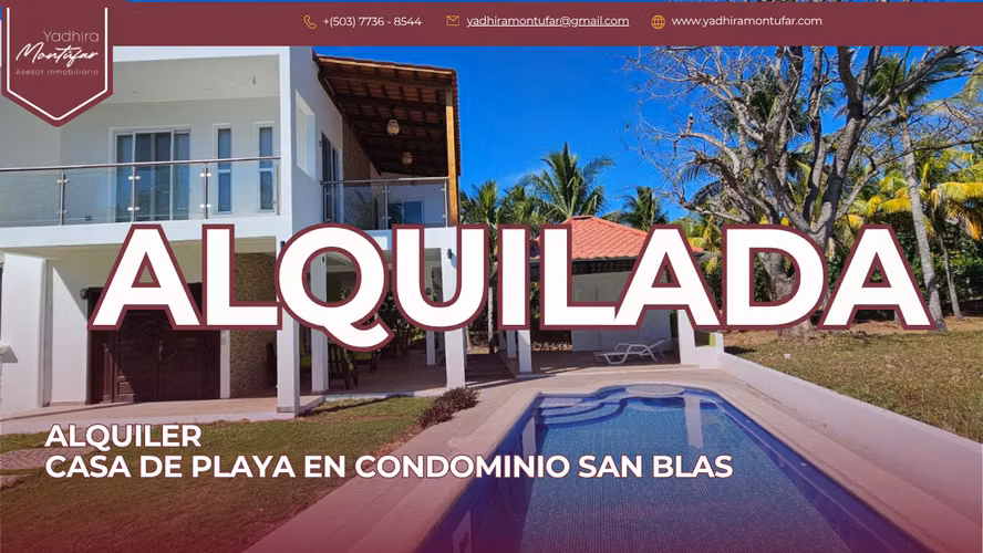 CASA DE PLAYA EN CONDOMINIO SAN BLAS – TOTALMENTE AMUEBLADA