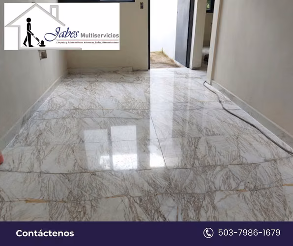 Pulido y Limpiezas Profundas de Pisos después de una Remodelación o Construcción