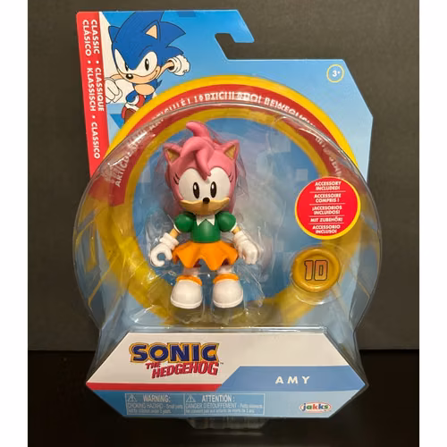 Jakks Pacific Sonic the Hedgehog Classic Amy with Super Ring 11cm.