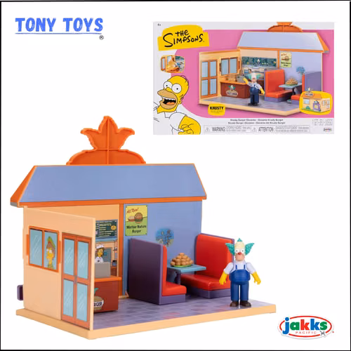 Los Simpsons Diorama Krusty Burger, incluye figura de Krusty 7cm y accesorios. - Imagen 2