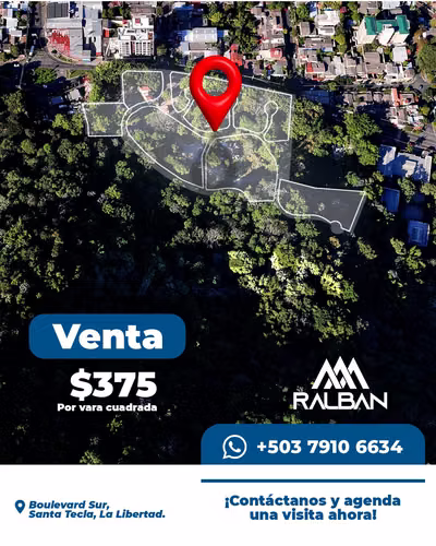 Venta de Terreno para Desarrollo Inmobiliario Importante, Santa Tecla.