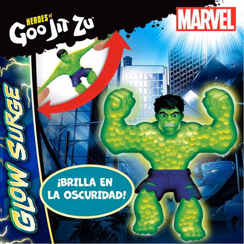 Heroes of Goo JIT Zu Glow Surge, Hulk superelástico Marvel (brilla en la oscuridad). - Imagen 2